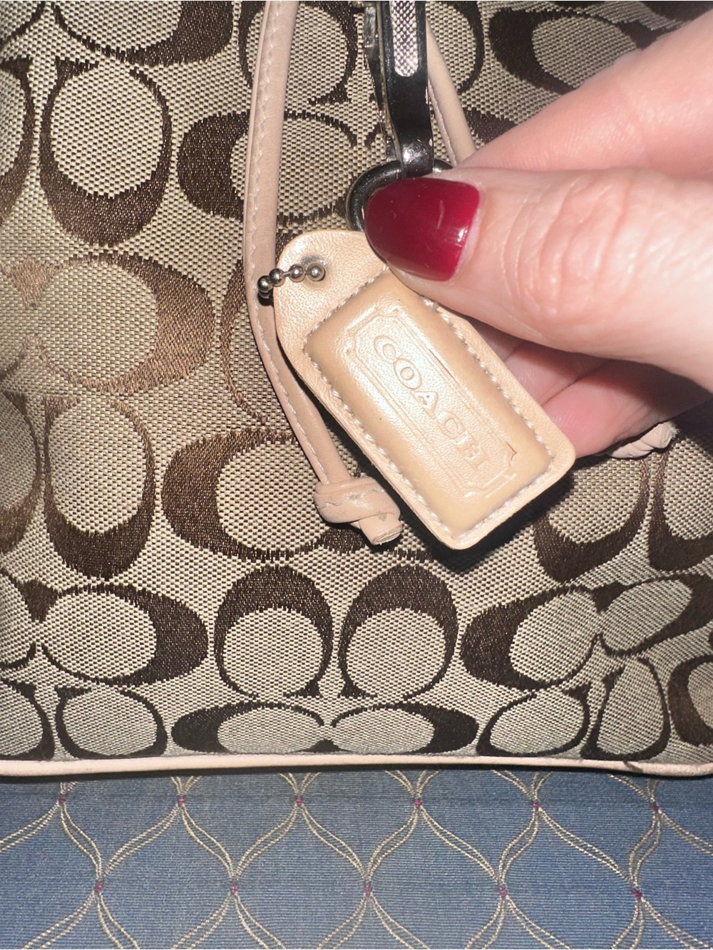 Vintage Coach Signature Canvas Mini Backpack | No. J92-6934 | Khaki/Tan - Picture 5 of 14